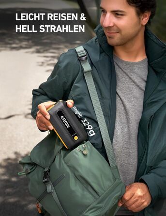 Powerbank Starthilfe AstroAI B8 для автомобіля: 7.0L бензин/5.5L дизель, Jump Starter з LED, QC 3.0 USB, 12V