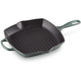 Сковорода-гриль LE CREUSET Signature з чавуну, квадратна, 26 см, для всіх типів плит (включно з індукційними), 2,86 кг, кольору 'Офенрот'