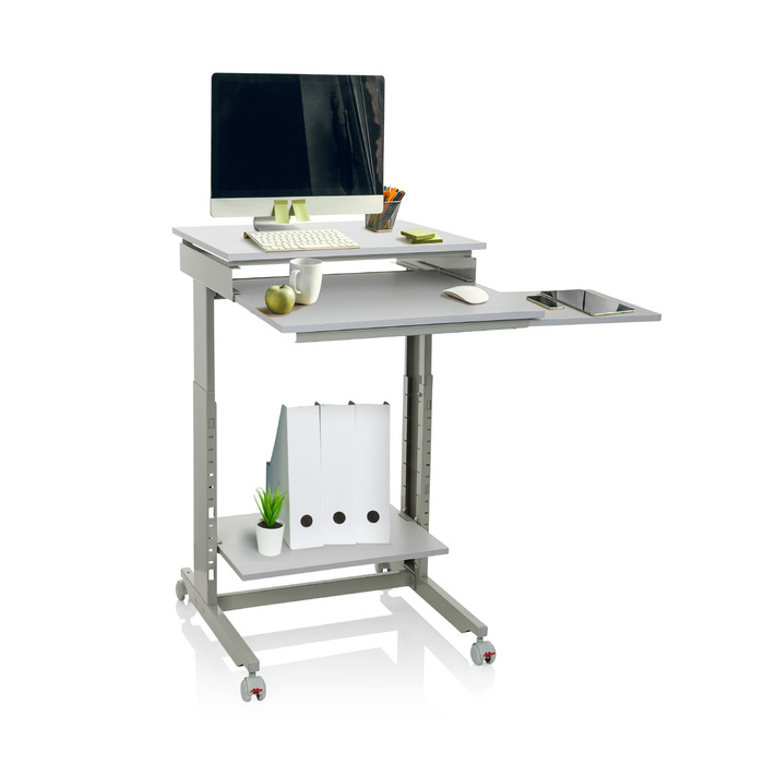 Комп'ютерний стіл / Робоча станція WORKSTATION, сірий, hjh OFFICE
