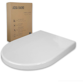 Універсальна туалетна кришка і сидіння Aqua Bagno D-форма з мікроліфтом, знімний унітазний комплект Zero