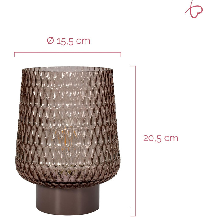 Світлодіодна настільна лампа Pauleen Sparkling Glamour з таймером на батарейках, сіра