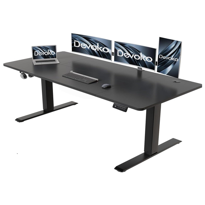 Електричний стіл з регулюванням висоти Devoko, 180 x 80 см, чорний