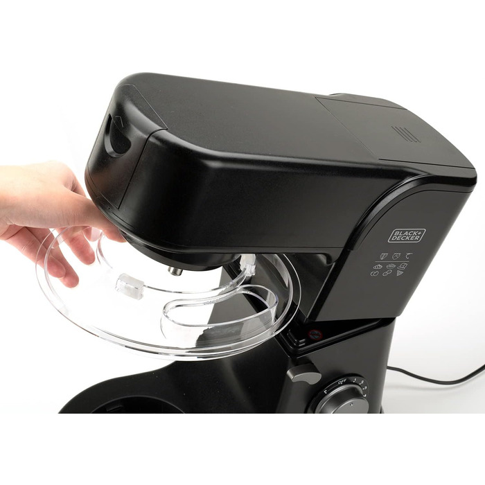 Блендер BLACK+DECKER BXJBA350E, 1,5 л, імпульсний режим, 4 леза з нержавіючої сталі, знімна пластикова чаша, легке очищення, сірий
