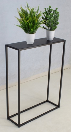 Вузька консоль Loft Metal 60x20x78 см, чорна
