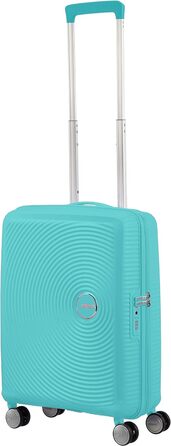 Чемодан American Tourister Soundbox Spinner S, розширюваний, 55 см, 35.5/41 л, синій, з TSA-замком, ручна поклажа