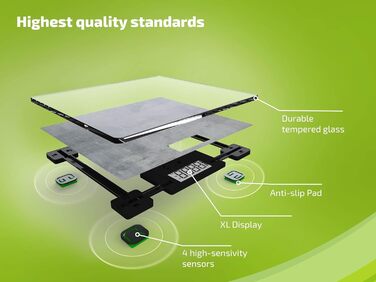 Електронна вага Soehnle Style Sense Compact 300 Concrete, LCD-дисплей, ультратонкий дизайн, максимальна вага 180 кг, бетон