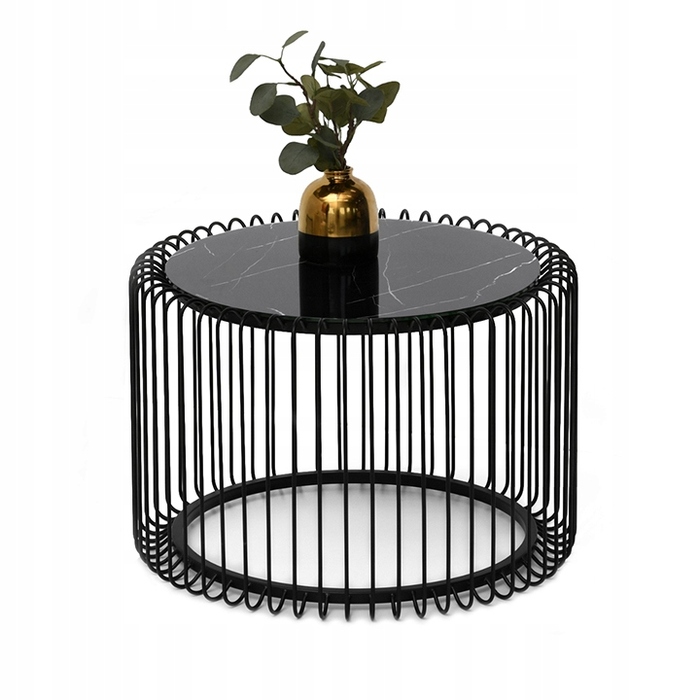 Журнальний стіл Mebel-Partner круглий, 60 x 60 x 39 см, чорний