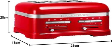 Тостер KitchenAid Artisan 5KMT2204, колір Pebble Palm (30), Liebesapfel Rot - 2 відділення
