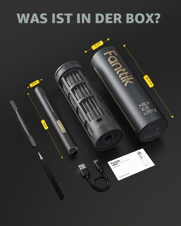 Набір мініатюрних викруток Fanttik E2 Ultra 50-в-1, електричний, 3.7V, 0.6Нм, для ремонту iPhone, ноутбуків, окулярів, годинників (сірий)