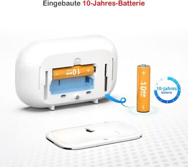 Детектор чадного газу (CO) ZA326 H01 з LCD-дисплеєм, батарея на 10 років, сертифікація EN 50291, гучності сигнал 85 дБ, портативний датчик вуглекислого газу, 2 шт.