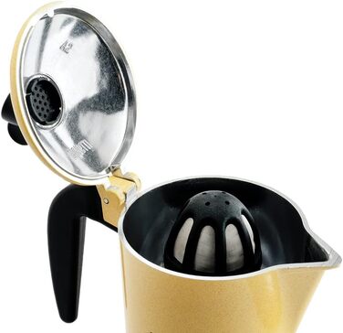 Кавоварка Bialetti Moka Orzo Express для ячмінної кави, алюмінієва, жовта, на 2 чашки