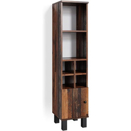 Висока шафа Vicco Fynn, дуб рустикальний, 30x130,6 см, з малою дверцятами