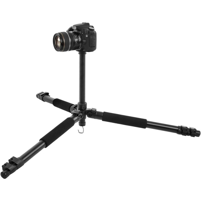Професійний штатив Walimex Pro FT-665T, надзвичайно стабільний, вантажопідйомність 12 кг, 3 секції, діаметр ніжок 32/28/24 мм, 3 пінні ручки, рівень і компас, з великою сумкою, висота 185 см