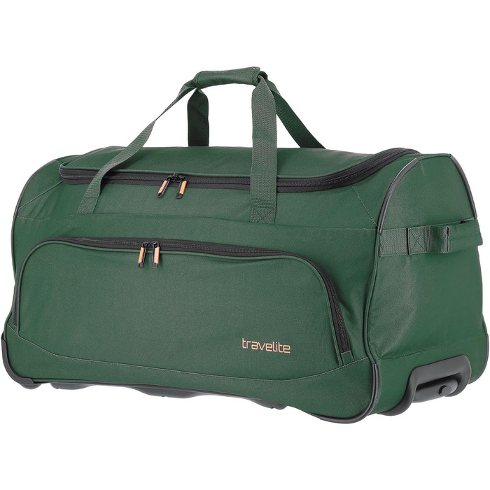 Дорожня сумка на колесах Travelite Basics Fresh L, 89 літрів, темно-зелена, 71 см