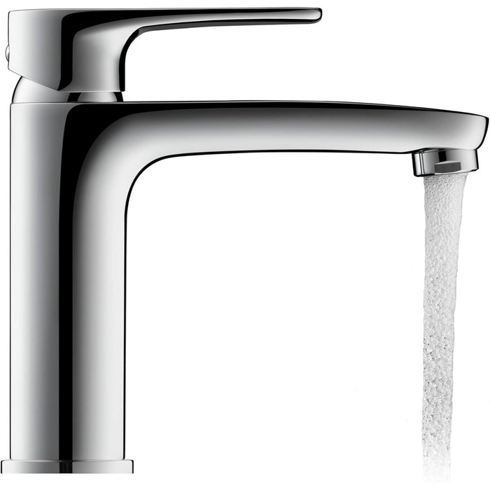 Змішувач для умивальника Duravit B.1, розмір M (висота виливу 110 мм), хром, з керамічною картридж, без зливного механізму