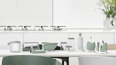 Універсальний контейнер для хліба Biesse Classica, пластиковий, маленький, колір мохово-зелений
