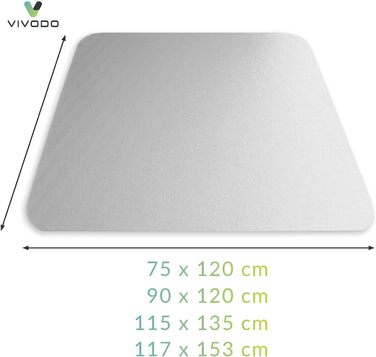 Vivodo килимок для захисту підлоги 90x120 см для твердих підлог, вироблено в Німеччині