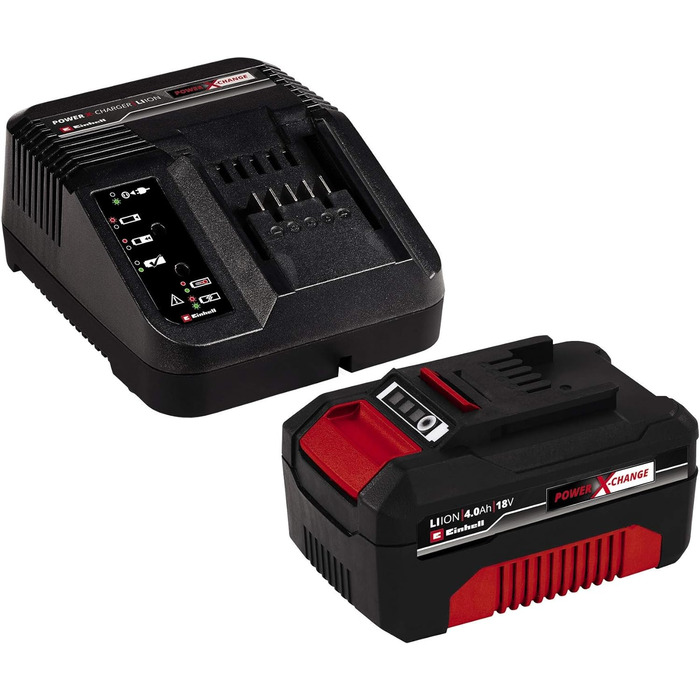 Акумуляторний ручний пилосос Einhell TE-VC 18 Li Power X-Change, 540 мл, Li-Ion, 3 насадки, подовжувач, настінне кріплення, акумулятор 4,0 А·год та зарядний пристрій