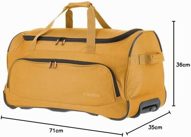 Дорожня сумка на колесах Travelite Basics Fresh L, 89 літрів, жовта, 71 см