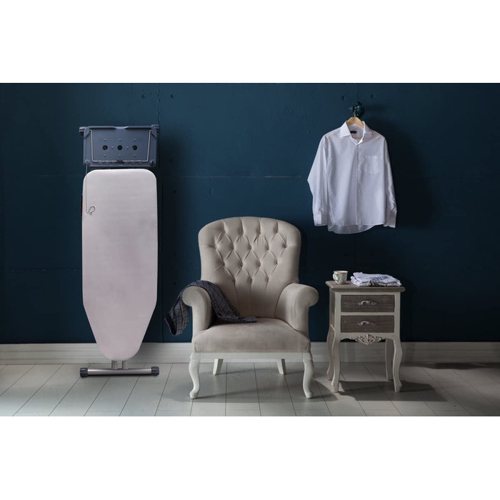 Прасувальна дошка Mabel Home Extra-Wide з крилами для плечей, 8 функцій + додатковий чохол, сірого кольору