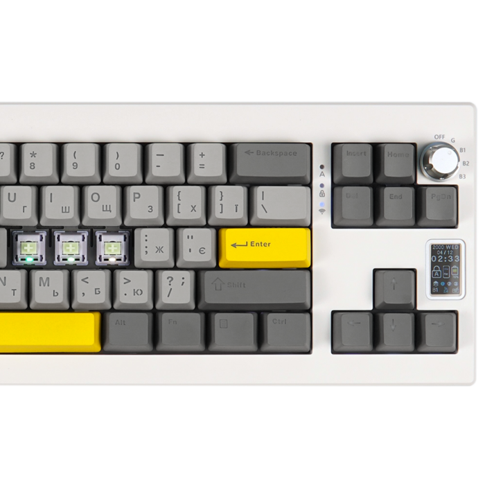 Клавіатура механічна бездротова EPOMAKER Shadow-X Wisteria Linear White (SHX-W-WL)