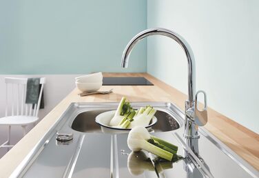 Змішувач для кухні GROHE BauFlow одноручків, DN 15, хромований - 31538001
