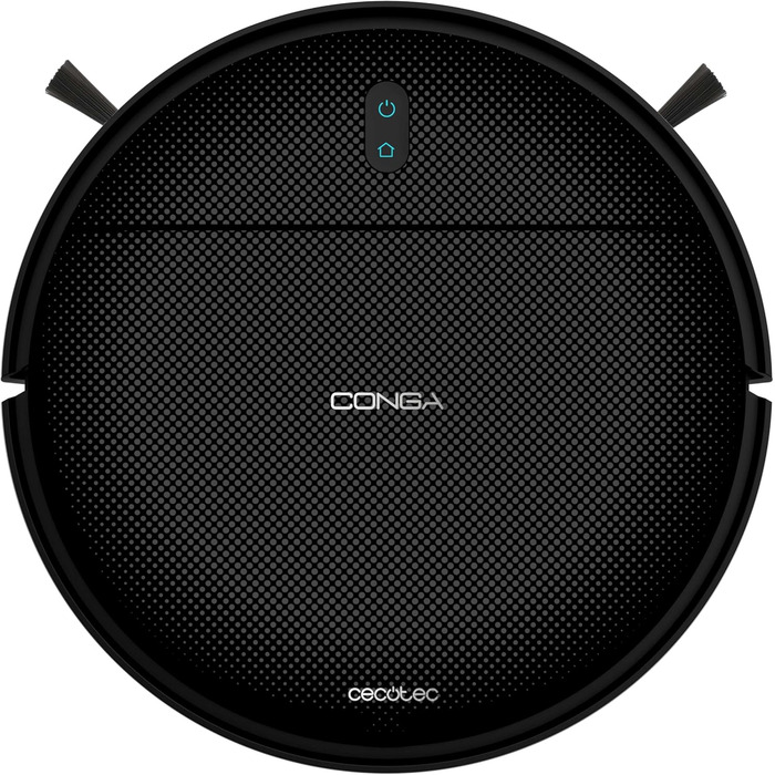 Робот-пилосос Cecotec Conga M10 з гіроскопічною навігацією та керуванням через додаток. Потужність 2000Pa, функція сушіння, 120 хвилин автономної роботи, датчики перешкод та 2 бічні щітки.