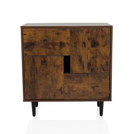Сервант / комод LYKKJA 77x39,5x72 см 2 шухляди 2 двері коричневий/чорний hjh LIVING
