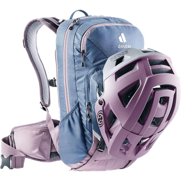 Жіночий велосипедний рюкзак Deuter Attack 14 SL з протектором, 14 л, синій Marine-grape
