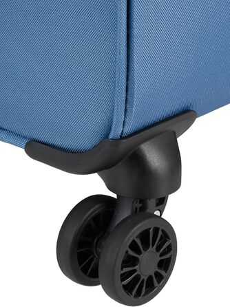 Валіза American Tourister Daring Dash Spinner S, розширювана, 55 см, 39/46 л, зелено-синя, ручна поклажа