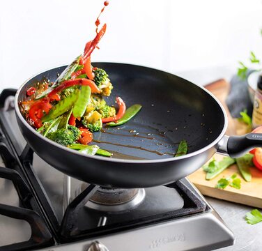 Wok GreenPan Memphis 28 см, керамічний, антипригарний, PFAS-free, для індукції, можна мити в посудомийній машині, чорний