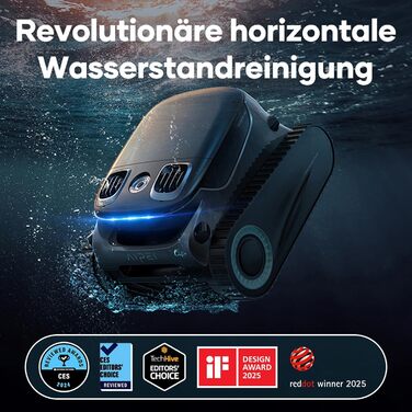 Робот-пилосос для басейну AIPER Scuba S1 Pro: автоматичне очищення дна, стін та водної лінії, розумна навігація, акумулятор до 180 хвилин, для басейнів до 200 м²