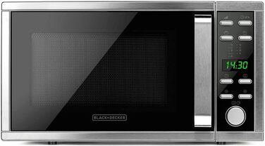 Мікрохвильова піч Black+Decker BXMZ901E з грилем і конвекцією, 25 л, сіра