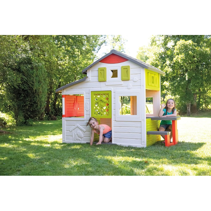 Дитячий будиночок Smoby Neo Friends Haus – для хлопчиків та дівчаток від 3 років, з кухнею, розширюваний, для вулиці та дому