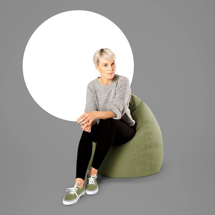 Крісло-мішок SITTING POINT ALFA Velours зелений XL 220 л