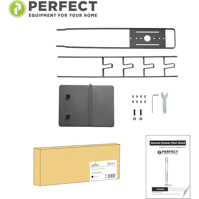 Підставка для пилососа PERFECT EQUIPMENT PHD-D220B, алюмінієва, чорна