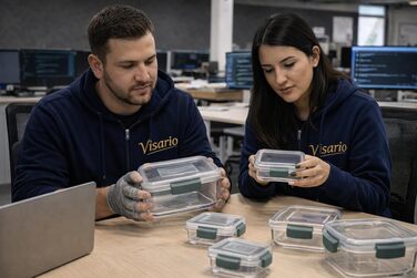 Набір скляних контейнерів для зберігання їжі Visario, 5 шт по 1040 мл, з герметичною кришкою, боросилікатне скло, для мікрохвильової печі та духовки