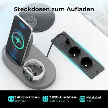 Кутовий письмовий стіл L-подібний з шухлядами, LED-підсвіткою, USB-портом та розеткою для комп'ютера, роботи та навчання, білий