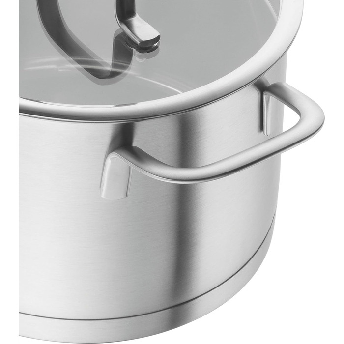 Набір каструль ZWILLING TrueFlow, 4 шт., з носиком для зливу, для індукції, нержавіюча сталь, сріблястий