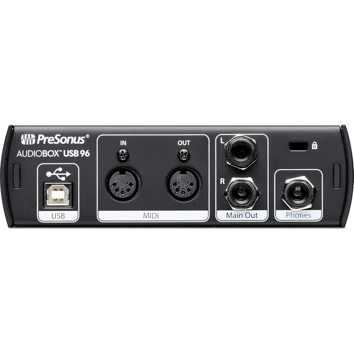 PreSonus AudioBox 96: USB аудіоінтерфейс для запису, стрімінгу, подкастингу + Studio One Artist, Ableton Live Lite (Чорний)