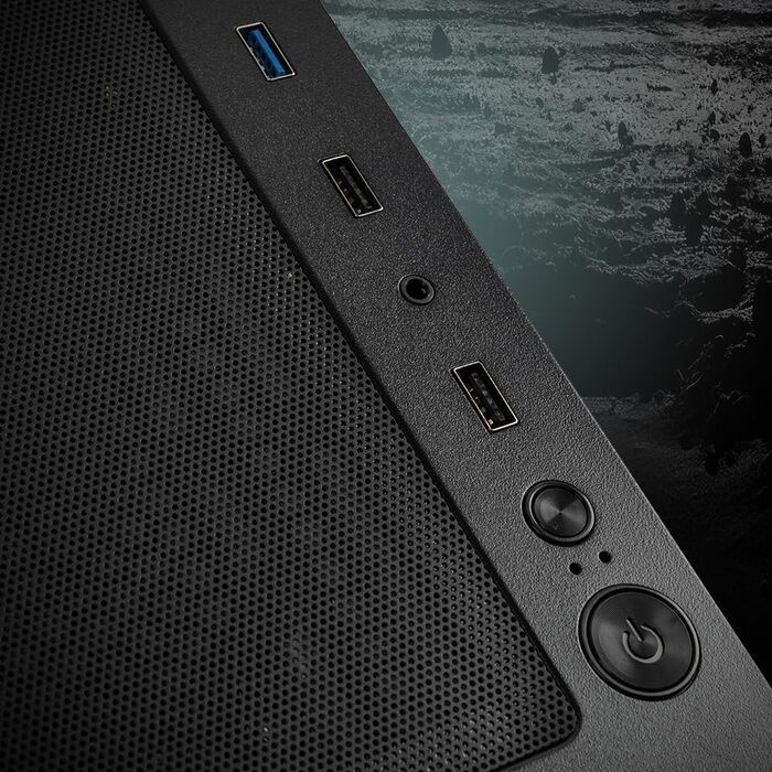 Корпус для ПК Kolink Observatory HF Mesh Core, чорний, з сітчастою передньою панеллю, відмінна вентиляція, підтримка відеокарт до 330 мм