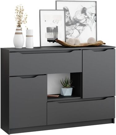 Комод Vicco Ruben антрацитовий 120x84 см, 2 шухляди