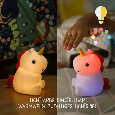 Дитячий LED нічник MegaLight (Maggy Magic) — RGB підсвітка, регулювання яскравості, сенсорне керування та звукові ефекти, USB, сертифікована іграшка для дітей та немовлят