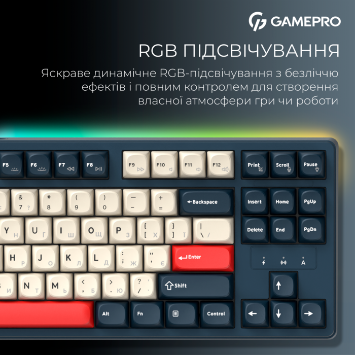 Бездротова механічна клавіатура GamePro Asgard Ragnar (MK285BL)