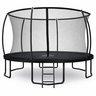 Батут Zero Gravity Ultima 4: Ø 183/244/305/366/427 см, з сіткою безпеки, сходами, TÜV GS. Батут для вулиці з легким складанням