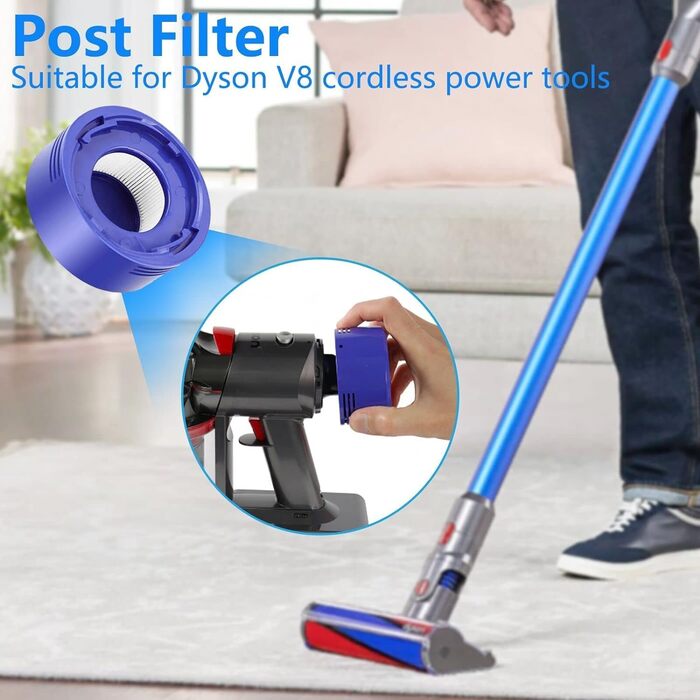 Акумулятор Homesuit V8 21,6V 4600mAh для пилососів Dyson V8 Absolute Animal Motorhead, сумісний, заміна акумулятора SV10 для бездротових пилососів Dyson V8 серії