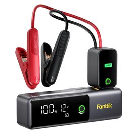 Бустер-старт-пауербанк Fanttik Potent T10 1800A 12000mAh, пусковий пристрій для авто 12V (бензин до 7.0L, дизель до 5.0L) з вбудованим кабелем
