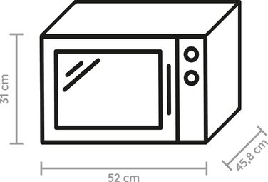 Мікрохвильова піч Bauknecht MW 59 MB, 25 л, 800 Вт, з кварцовим грилем 900 Вт, 3D-система, автоматичні програми, настільна, чорна