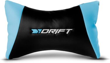 Ігрове крісло DRIFT DR175BUE, екошкіра, 2D-підлокітники, клас 4, обертове, чорний/синій