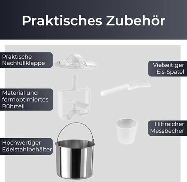 Машина для морозива та йогурту KLAMER 2-в-1, 2 л, 180 Вт, нержавіюча сталь, з функцією охолодження та нагріву, компресорна, для домашнього приготування морозива та йогурту